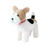 "Duoai Genuine fox Hunt terrier, Chubby and cute, cute simulation collar, puppy plush toy, doll, children's gift. Item Picture